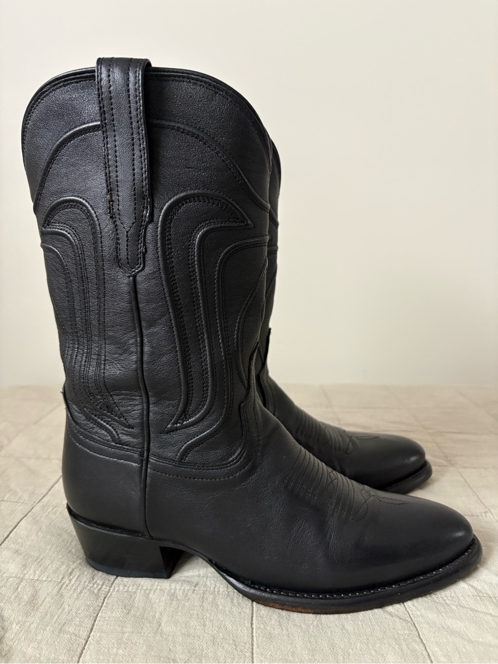 Tecovas Black Leather Womens Western Boots